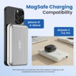 EVM EnMag 17 10000mAh Magnetic Wireless Power Bank, 22.5W Fast Charging, 15W Wireless Charging, Type-C & USB Output, Slim & Lightweight Portable Charger, Compatible with Android & iOS (EVM P0502-S) - Image 3