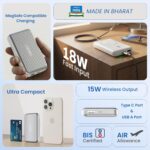 EVM EnMag 17 10000mAh Magnetic Wireless Power Bank, 22.5W Fast Charging, 15W Wireless Charging, Type-C & USB Output, Slim & Lightweight Portable Charger, Compatible with Android & iOS (EVM P0502-S) - Image 6