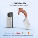 EVM EnMag 17 10000mAh Magnetic Wireless Power Bank, 22.5W Fast Charging, 15W Wireless Charging, Type-C & USB Output, Slim & Lightweight Portable Charger, Compatible with Android & iOS (EVM P0502-S) - Image 7