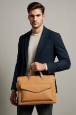 GILMORE OAK RIO Faux Leather Laptop Sleeve Hand Bag for Men and Women 15.6 inch Laptop Messenger Bag with handle | Use for Ofiice, College - Image 3