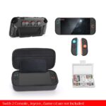 New World 10 in 1 For Nin-tendo Switch 2 Console Carrying Case Crystal Protective Cover Screen Protector Game Card Box, Accessories for Switch 2 Console , Travel case for Switch 2 - Image 3