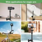 PHOTOMAX Magic Articulating Adjustable Arm with 1/4" Tripod Screw for DSLR Camera, LCD Monitor, LED Lights, Flash Light, Microphone (11 inch Articulating Arm with Holder) - Image 5