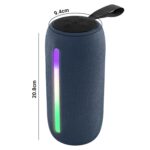ZEBRONICS Sonic POD 20, Portable Bluetooth Speaker, 10 Watts, Upto 8 Hours Playback, RGB LED, Call Function, Fabric Finish with Carry Loop, BTv5.3 | TWS | USB | mSD | AUX (Blue) - Image 5