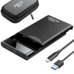 2.5 inch Hard Drive Enclosure Type c, PiBOX India 6Gbps USB 3.1 to SATA III Tool-Free External Hard Drive Enclosure for 7mm/9.5mm 2.5" SSD Laptop HDD with UASP for Samsung WD, Xbox PC TV - Black - Image 2