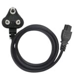 3 Pin Laptop Power Cable Cord (1.2 Meter Black) - Image 2