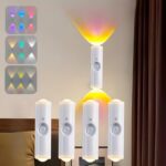 4 Pcs Rechargeable RGB Motion Sensor LED Light – Multicolor Smart Night Lamp with Motion Detection, Energy Saving, Magnetic Base – Perfect for Home Office Bedroom, Wardrobe, Kitchen - Image 2