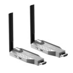50M Wireless HDMI Video Audio Transmitter Receiver Extender Display Adapter Dongle for TV Box Wireless HDMI Transmitter and Receiver, 164FT Long Range 2.4G/5G 1080P ABS (Silver). - Image 2