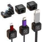 6 Pack Magnetic Cable Clips Cable Smooth Adjustable Cord Holder, Under Desk Cable Management, Adhesive Wire Holder Keeper Organizer for Home Office Desk Phone Car Wall Desktop Nightstand - Image 2