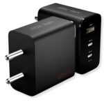 65W Nothing Gan Trio Charger Adapter | 3 Port USB Type C to A Fast Wall Charging Adaptor Compatible with CMFF Phone 1/Nothing Phone 2a Plus/2A/Phone 2/Samsung Galaxy S24 Ultra-CMFF,Black - Image 2