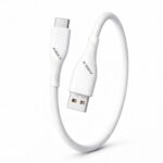 AIBEX USB-A to Type-C 20cm Powerbank Cable 3.4A Fast Charging & Data Sync Short Cord Compatible with Samsung, OnePlus, Xiaomi, Realme, Vivo, Oppo, Google Pixel, iPad, Tablets, Laptops, Travel (White) - Image 2