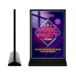 Abs Sign Holder Table Sign Holder Double Sided A4 Size Clear Plastic Desktop Display Holder Menu Stand Sign Holders for School, Office, Hotel, Party (NO LED and NO Battery Not A Light Box) - Image 2