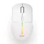 Acer Prism Wireless Mouse | Dual Mode 2.4GHz & BT 5.1 | 6 Buttons with Scroll Wheel | 800/1200/1600 DPI | Rechargeable 500mAh Battery | Running RGB | Lightweight 73g I Windows & Mac Compatible – White - Image 2
