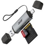 Acer SD Card Reader, USB 3.0 & Type-C Micro SD Card Adapter Dual Slot OTG Memory Card Reader for MicroSD SDHC SDXC, Compatible with Laptop, PC, iPhone 17/16/15, MacBook Pro/Air, iPad Pro, Android - Image 2
