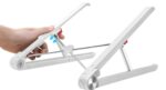 Adjustable Laptop Stand, Foldable Portable Riser Holder for 11 to 17.3 Inch Notebooks, Aluminum Alloy and Plastic, Angle Adjustable, Lightweight with Storage Bag - Image 2