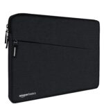 Amazon Basics Laptop Bag Sleeve Case Cover Pouch for Men & Women | 15.6 Inch Laptop/MacBook, Office/College Laptop Bag | Side Handle | Multiple Pockets | Water Repellent | Shock Absorber (Black) - Image 2