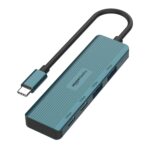 Amazon Basics Pro Series 4-in-1 USB-C Hub, and USB-A 3.2 Gen 2 HighSpeed Data Transfer(Up to10Gbps) - Compact and Versatile Hub for PC,MacBook,Laptops, hones, Monitors, and Projectors (Turquoise)|portable - Image 2