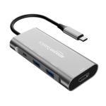 Amazon Basics USB-C Hub Dock 7-in-1 with 4K 30HZ HDCP Compliant, Aluminium Type C Adapter with 4K HDMI Port, USB 3.0 Port, USB-C Power Delivery, TF/SD Card Reader, Mac and Windows USB-C Devices - Image 2