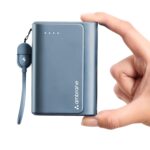 Ambrane 20000mAh 35W Fast Charging Small Pocket Size Powerbank, Hanging InBuilt Type C Cable, Type C PD & USB Output for iPhone, Android Mobiles & Other Devices (PowerMini 20, Blue) - Image 2
