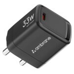 Ambrane 33W Fast Charging Adapter GaN Charger, for iPhone, Samsung, All Android Smartphones, MacBook Air & Other Devices, Type C PD Charger, PPS Technology for Samsung (Charge 33, Black) - Image 2