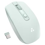 Ambrane Wireless Mouse with 2.4GHz, USB Nano Dongle, Silent Click, Optical Orientation Click Wheel, 4 Buttons, 1600 Adjustable DPI, Both Hand Use, Compatible with PC, Mac, Laptop (Sliq 3, Green) - Image 2