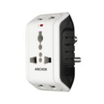 Anchor by Panasonic 6A 3 Pin Multiplug Travel Adapter with Universal Socket | 3 Pin Multi Plug Universal Socket (White) - Image 2