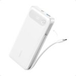 Anker Power Bank, 20,000mAh Travel Essential Portable Charger with Built-in USB-C Cable, 3-Port 87W Max Fast Charging Battery Pack, for MacBook, iPhone 16/15 Series, Samsung, Switch, and More - Image 2