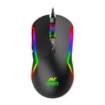 Ant Esports GM330 RGB Optical Wired Gaming Mouse - Black, Multicolor Backlit Lighting, 12800 DPI Optical Sensor with Software, Light Weight and Flexible Braided Cable - Image 2