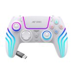 Ant Esports GP400 RGB Wireless Gamepad | Hall Effect Triggers & Joystick | Double Shock, Six-Axis Sensor, Turbo Function | 1000mAh Battery, 12H Playtime | PC/PS4/PS3/Switch/Android/iOS – White - Image 2