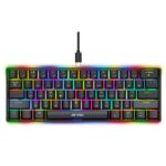 Ant Esports MK1300 V2 Portable 60 Percent Mechanical Keyboard, Compact 61 Keys Mini Gaming Keyboard for PC/Mac Gamer Switchable Colorful RGB Backlit Software, Swappable Switch - Brown Switch – Black - Image 2