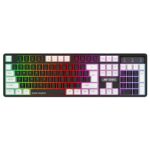Ant Esports MK1450 Pro Backlit Membrane Wired Gaming Keyboard with Mixed Colour Lighting, White & Black Keycaps, Double Injection Key Caps - Black - Image 2