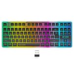 Ant Esports MK720 Pro V2 Wireless TKL RGB Gaming Membrane Keyboard, Backlit Wireless – Long Lasting Rechargeable Battery – Quite Water-Resistant Ergonomics Keyboard - PC PS5 PS4 Xbox One Mac – Black - Image 2