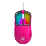 Ant Esports Virtus100 Wired RGB Gaming Mouse | Light Weight |6D Durable Buttons | High Performance Up to 12800 DPI 1000Hz Polling Rate | AI Sensor | 20M Click | Software Support Esports Mouse_ Pink - Image 2