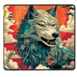 Ant Esports Wolf Mouse Pad 260X210X3mm Anti-fray Stitching, Gaming Mouse Pad Waterproof Surface & Non-Slip Rubber Base Stitched Edges Gaming Mouse Mat for Laptop,Compatible with Laser and Optical Mice - Image 2
