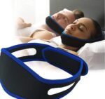 Anti Snoring Chin Strap Stop Snoring Device Adjustable Snore Reduction Belt New Anti-Snoring Belt For Men Women Snoring Solution Sleep Aids Chin Strips Blue - Image 2
