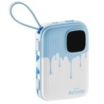 Armor Scoop Power Bank 20000mAh Fast Charging 22.5W | 2 Built-in Cables | 2 Output Ports | Type C Input & Output | Supports Android, Apple, Tablets, Earbuds, Watch | 5 Layer Protection (Frost Bite) - Image 2