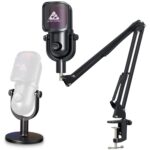Audio Array AM-C47 RGB USB Condenser Mic Kit | AI Noise Cancellation, 192kHz/24Bit Studio Quality, Touch Control, Headphone Monitoring | Podcasting, YouTube, Gaming & Streaming | Mac/PC & Mobile - Image 2