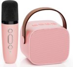 Audio Array AM-W18 Wireless Karaoke Speaker with Microphone | Portable Bluetooth Speaker for Singing & Gifting with Voice Changer | Upto 8+ Hours of Playback | Bluetooth v5.3, SD Card & AUX in (Pink) - Image 2