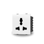 Aziot 6amps Non Smart Modular Socket | Glass Touch Fitted | Fits Regular Switch Plates | Made in India (White) - Image 2