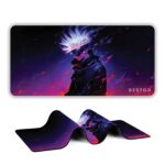 BESTOR Assassin Warrior Gaming Mouse Pad Gojo Mouse pad with Precise Cut Edges, Waterproof Surface & Non-Slip Rubber Base Stitched Edges Gaming Mouse Mat for Laptop (60cmx34cm) - Image 2