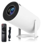 BIGASUO Smart Projector with Android 11 HD Projector 1080P 4K WiFi6 BT Home Theater Video Projector 180° Rotatable Stand Car Keystone Correction for Mobile Phone TV Stick (BGP16) - Image 2