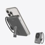 Beetel MagVibe Series WS10 4 in 1 MagSafe 10000mAh Magnetic Wireless Power Bank for Apple iPhone, iWatch & AirPods, Qi Charging for Samsung, OnePlus and Other Android Devices|3M Ring in Box|MT Grey - Image 2