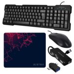 Bestor Set of 5 Combos of USB Wired Keyboard, Wired Mouse, Mouse Pad Base Waterproof, Type A to Type C OTG Adapter & 4 Port USB HUB for PC, Laptop, Computer - Image 2
