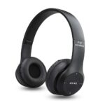 Bluetooth Wireless Headphones Foldable with Mic High Bass Clear Sound Bluetooth Gaming Headset, IPX7 Waterproof and Portable with Noise Cancelling Earphones(Black, Over Ear) - Image 2
