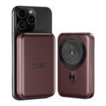 Boat EnergyShroom PB331 (Magsafe) 10000mAh Magnetic Wireless Powerbank, 15W Wireless & 22.5W Wired Charging for (iPhone 16, 15, 14, 13 & 12, Android & Other Qi Enabled Devices) (Wine Red) - Image 2