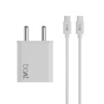 Boat WCDV 22.5W Dual Port Fast Charger, Overheat/Overcharge Protection, Auto Detection for Samsung, Xiaomi & Android Users with Type C to Type C Cable (White) - Image 2