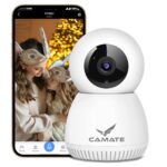 CAMATE RoboCam 3MP (5/2.4 Ghz Dual Band) Indoor WiFi CCTV Security Camera | Motion Detection & Tracking, Night Vision, 2-Way Audio, Support 256GB SD Card (3MP - 5GHz) - Image 2