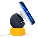 CASEOLOGY by Spigen Wireless Charger Desktop Stand Holder Dock Compatible with MagSafe Charger for iPhone 17/16/15/14/13/12 Series (Not Included Mag-Safe) - Blueberry Navy - Image 2
