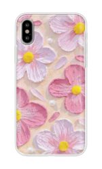 COBERTA Printed Back Cover for Apple iPhone X Back Cover Case - Pastel Pink Flowers Floral for Girls Stylish Design D16689 - Image 2
