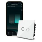 CONBRE SW2 Wi-Fi Smart Modular 2 Gang Touch Switch for Home automation | Suitable for upto 1.5 ton AC, gyser & 16A switch socket etc | Compatible with Alexa, google Assistance & Siri (White) - Image 2