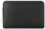 CONTACTS Slim Protective Laptop Sleeve 13-13.3 Inch Compatible with 13 Inch MacBook Pro & MacBook Air, Faux Leather Bag Water-Resistant Cover Notebook Computer Case for Mac - Black-New - Image 2